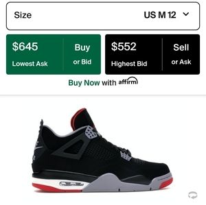 Men's Jordan 4 Retro Bred (2019)